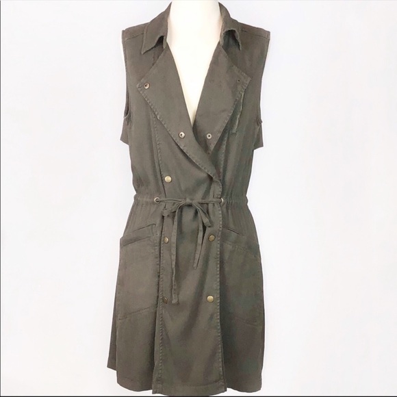 ๐ Michael Stars Double Breasted Trench Vests SIZE Medium - Picture 3 of 12
